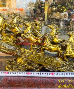 Tượng bát mã phi thiên bằng đồng vàng nặng 13kg