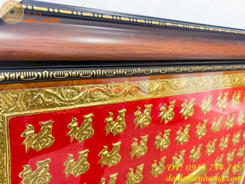Tranh Bách Phúc 70x70cm Bằng Đồng Dát Vàng Liền Tấm