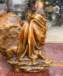 Tượng chúa cầu nguyện bằng đồng hun cao 20cm