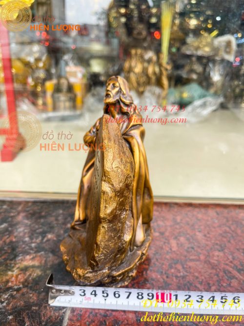 Tượng chúa cầu nguyện bằng đồng hun cao 20cm