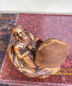 Tượng chúa cầu nguyện bằng đồng hun cao 20cm
