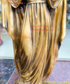 Tượng Chúa Kito Dang Tay Bằng Đồng Hun Cao 40cm