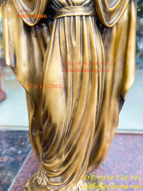 Tượng Chúa Kito Dang Tay Bằng Đồng Hun Cao 40cm