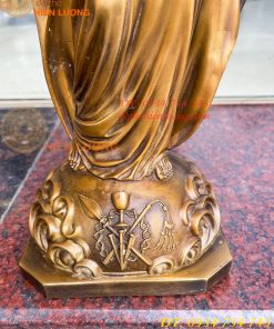 Tượng Chúa Kito Dang Tay Bằng Đồng Hun Cao 40cm