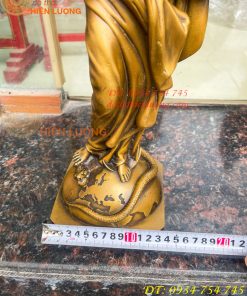 Tượng Đức Mẹ Vô Nhiễm Nguyên Tội Bằng Đồng Cao 40cm