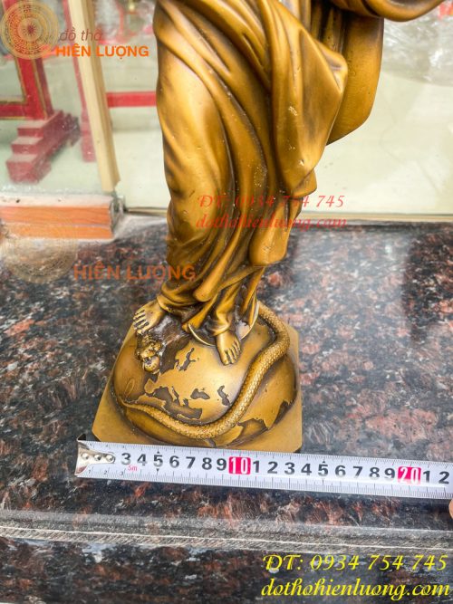 Tượng Đức Mẹ Vô Nhiễm Nguyên Tội Bằng Đồng Cao 40cm