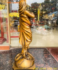 Tượng Đức Mẹ Vô Nhiễm Nguyên Tội Bằng Đồng Cao 40cm