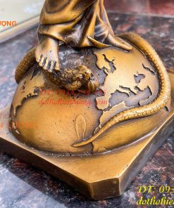 Tượng Đức Mẹ Vô Nhiễm Nguyên Tội Bằng Đồng Cao 40cm