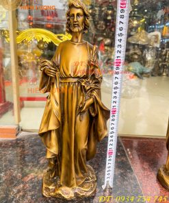 Tượng Chúa Giuse Bằng Đồng Hun Cao 40cm, Nặng 6kg