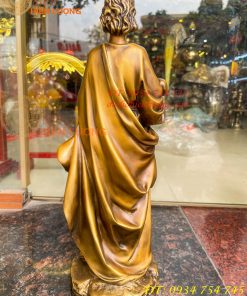 Tượng Chúa Giuse Bằng Đồng Hun Cao 40cm, Nặng 6kg