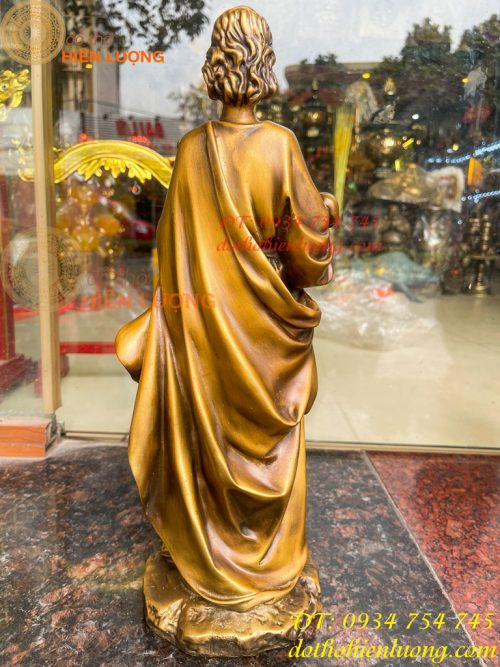 Tượng Chúa Giuse Bằng Đồng Hun Cao 40cm, Nặng 6kg