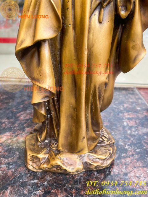 Tượng Chúa Giuse Bằng Đồng Hun Cao 40cm, Nặng 6kg