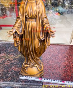 Tượng đức mẹ ban ơn bằng đồng hun cao 40cm