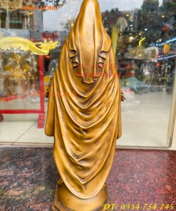Tượng đức mẹ ban ơn bằng đồng hun cao 40cm