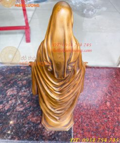 Tượng đức mẹ ban ơn bằng đồng hun cao 40cm