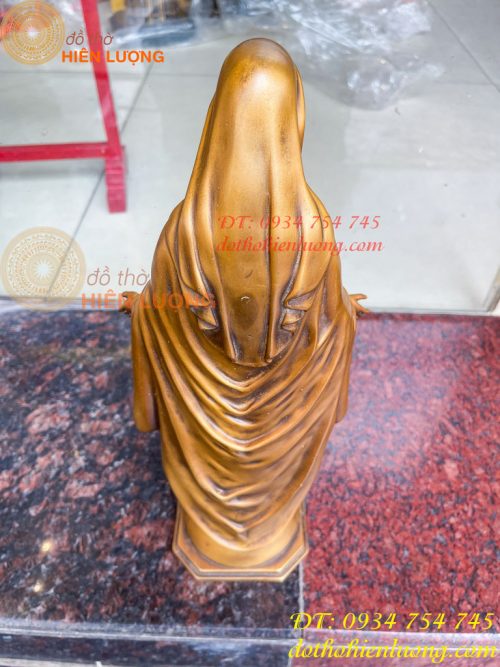 Tượng đức mẹ ban ơn bằng đồng hun cao 40cm