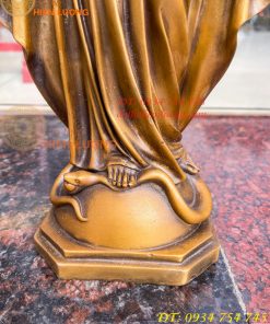Tượng đức mẹ ban ơn bằng đồng hun cao 40cm