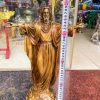 Tượng Chúa Kito Dang Tay Bằng Đồng Hun Cao 40cm