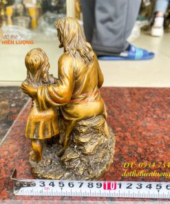 Tượng chúa kể truyện bằng đồng hun cao 18cm