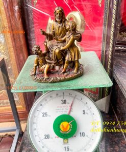 Tượng chúa kể truyện bằng đồng hun cao 18cm
