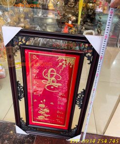 Tranh Chữ Lộc Vàng Lá 50x80cm Treo Tường