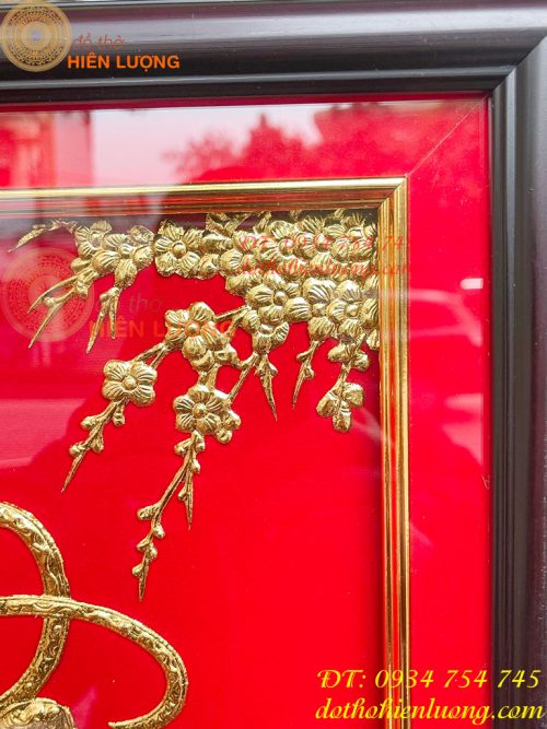 Tranh Chữ Lộc Vàng Lá 50x80cm Treo Tường