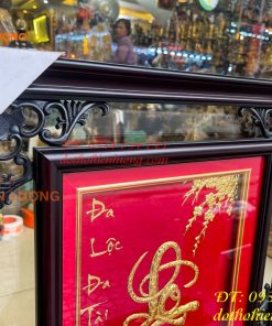 Tranh Chữ Lộc Vàng Lá 50x80cm Treo Tường