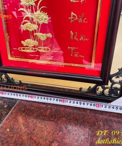 Tranh Chữ Lộc Vàng Lá 50x80cm Treo Tường