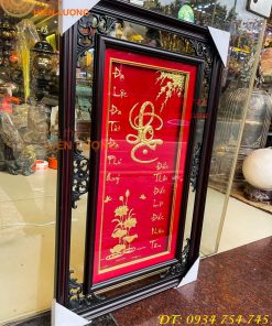 Tranh Chữ Lộc Vàng Lá 50x80cm Treo Tường