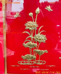 Tranh Chữ Thọ Vàng Lá 50x80cm Treo Tường