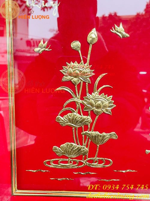 Tranh Chữ Thọ Vàng Lá 50x80cm Treo Tường