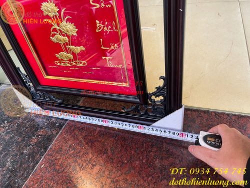 Tranh Chữ Thọ Vàng Lá 50x80cm Treo Tường
