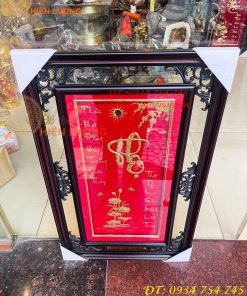Tranh Chữ Thọ Vàng Lá 50x80cm Treo Tường