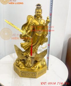 Tượng cửu thiên huyền nữ bằng đồng cao 47cm