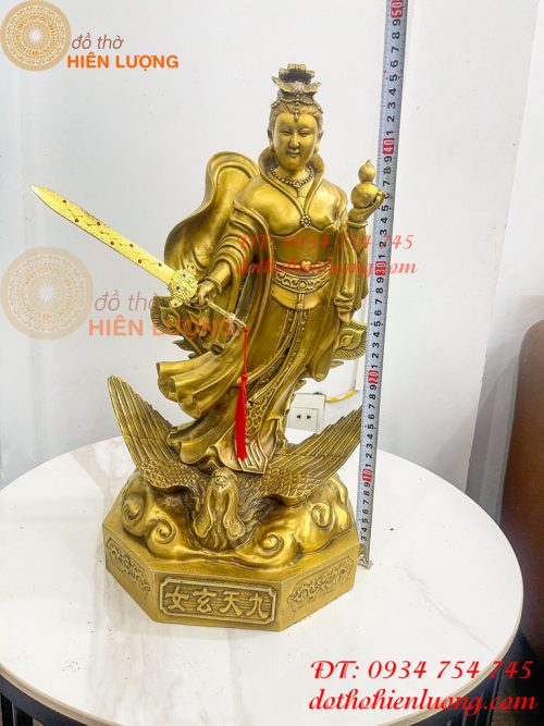 Tượng cửu thiên huyền nữ bằng đồng cao 47cm