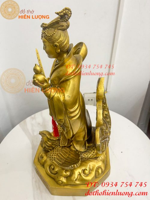 Tượng cửu thiên huyền nữ bằng đồng cao 47cm