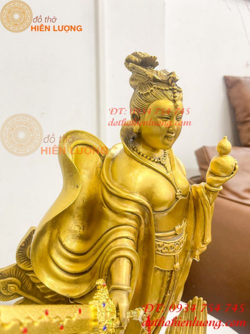 Tượng cửu thiên huyền nữ bằng đồng cao 47cm