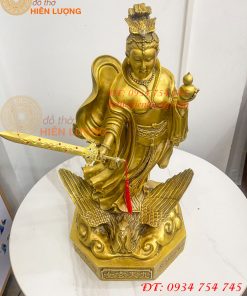 Tượng cửu thiên huyền nữ bằng đồng cao 47cm
