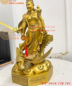 Tượng cửu thiên huyền nữ bằng đồng cao 47cm