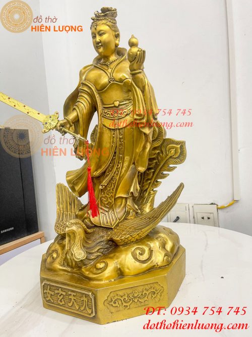 Tượng cửu thiên huyền nữ bằng đồng cao 47cm