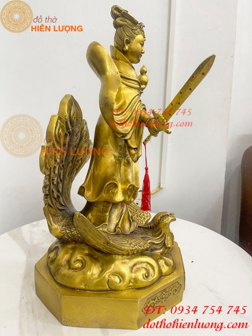 Tượng cửu thiên huyền nữ bằng đồng cao 47cm