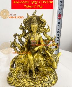 Tượng cửu vĩ hồ ly bằng đồng cao 22cm, nặng 1,8Kg