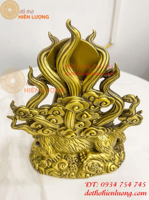 Tượng cửu vĩ hồ ly bằng đồng cao 22cm, nặng 1,8Kg