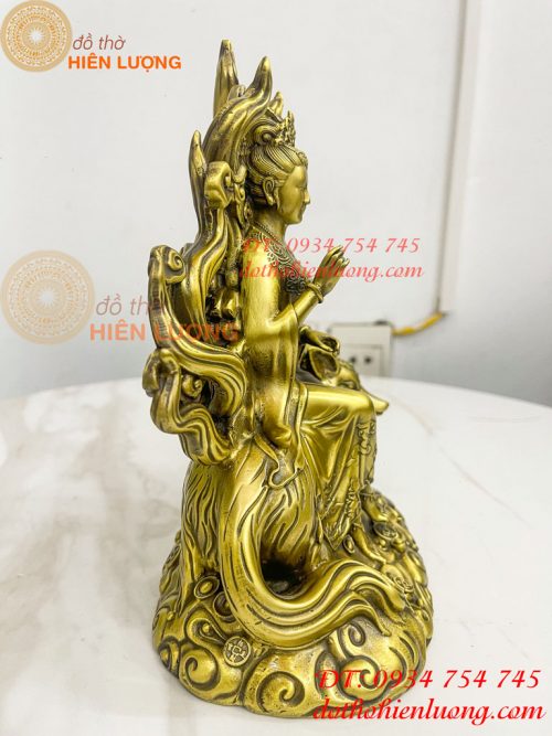 Tượng cửu vĩ hồ ly bằng đồng cao 22cm, nặng 1,8Kg