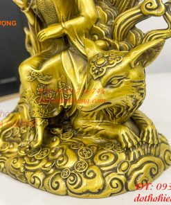Tượng cửu vĩ hồ ly bằng đồng cao 22cm, nặng 1,8Kg