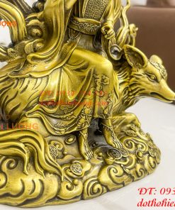 Tượng cửu vĩ hồ ly bằng đồng cao 22cm, nặng 1,8Kg