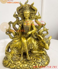 Tượng cửu vĩ hồ ly bằng đồng cao 22cm, nặng 1,8Kg