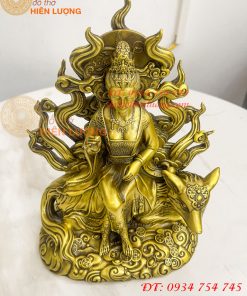 Tượng cửu vĩ hồ ly bằng đồng cao 22cm, nặng 1,8Kg