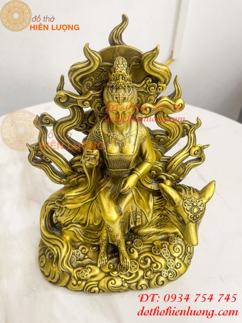 Tượng cửu vĩ hồ ly bằng đồng cao 22cm, nặng 1,8Kg