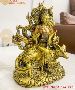 Tượng cửu vĩ hồ ly bằng đồng cao 22cm, nặng 1,8Kg